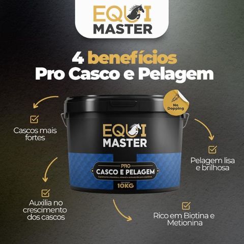 Suplemento para Casco e Pelagem de Cavalos Equimaster 1 Kg 